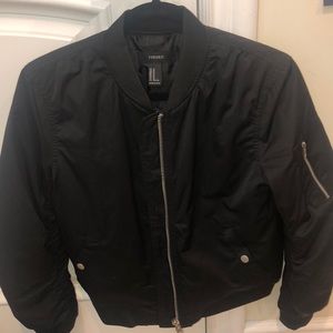Black bomber jacket (worn once)
